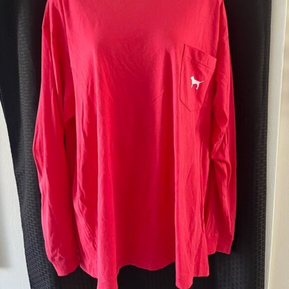 Pink ~ Victoira's Secret ~ Bright Salmon Long Sleeve Top - Picture 7 of 7
